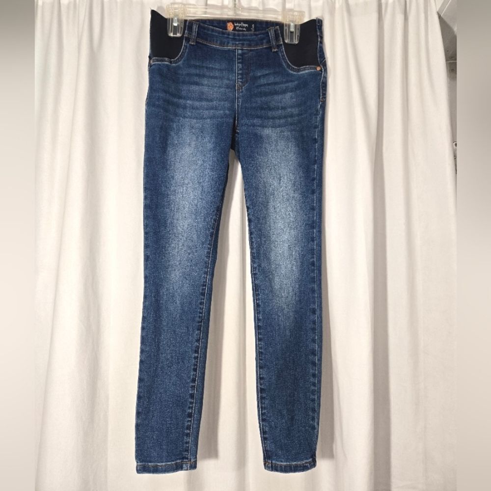 Indigo Poppy Maternity Butt Lifter Skinny with Side Elastics Jeans Sz Small 4-6 - Picture 3 of 11